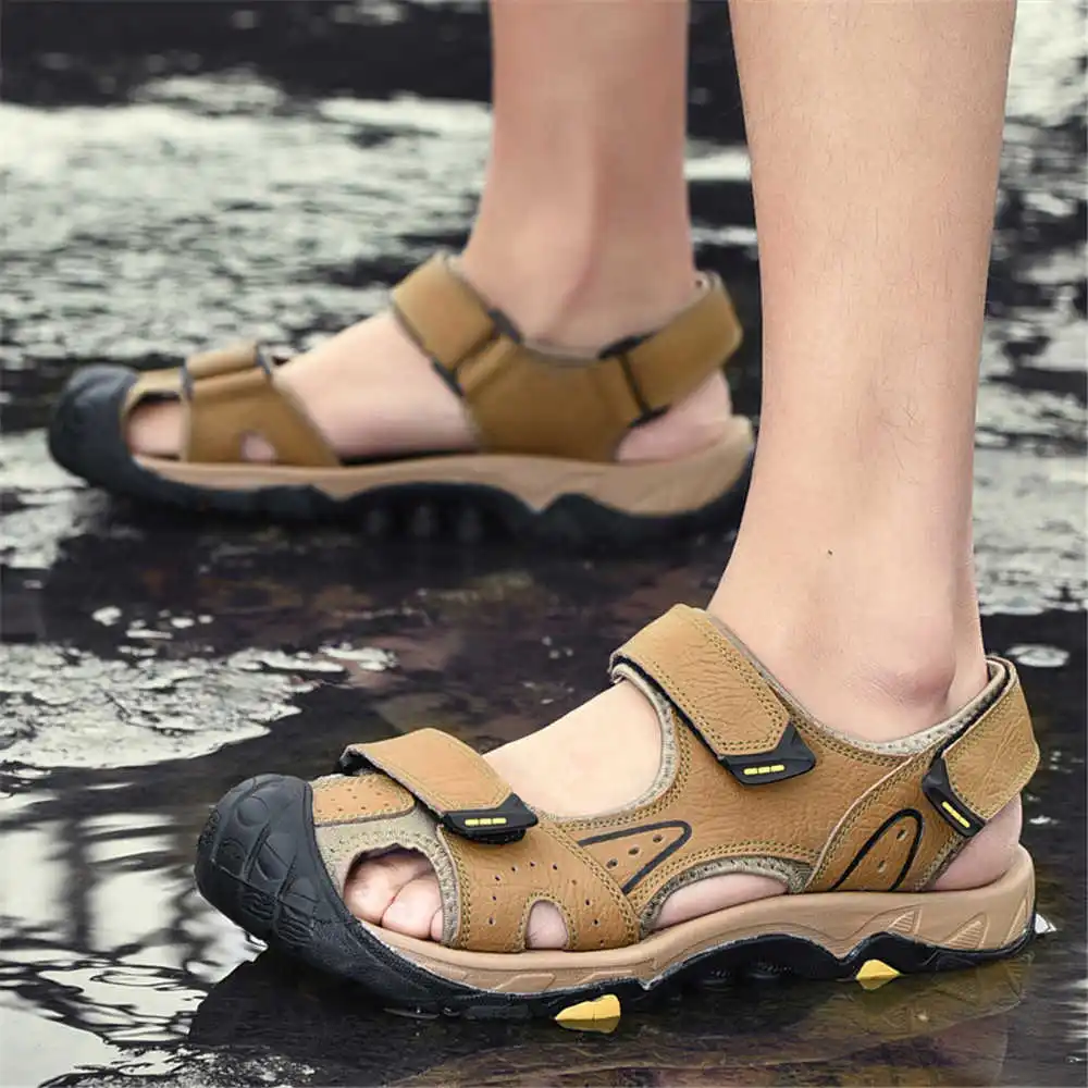 Sandal pantai kulit sapi alami - Different Aquatic Sports ulasan dan harga